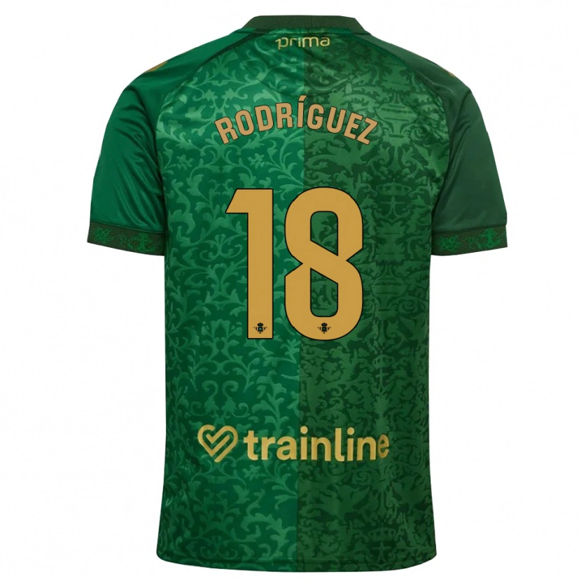 Danxen Heren Juan Rodríguez #18 Bosgroen Donker Goudenrood Uitshirt Uittenue 2026/27 T-Shirt