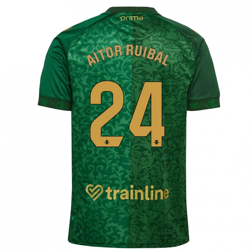 Danxen Heren Aitor Ruibal #24 Bosgroen Donker Goudenrood Uitshirt Uittenue 2026/27 T-Shirt