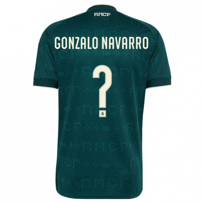 Danxen Heren Gonzalo Navarro #0 Donker Leigrijs Wit Uitshirt Uittenue 2026/27 T-Shirt