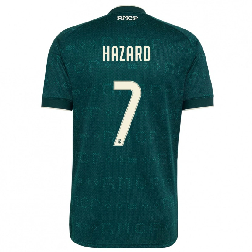 Danxen Heren Eden Hazard #7 Donker Leigrijs Wit Uitshirt Uittenue 2026/27 T-Shirt