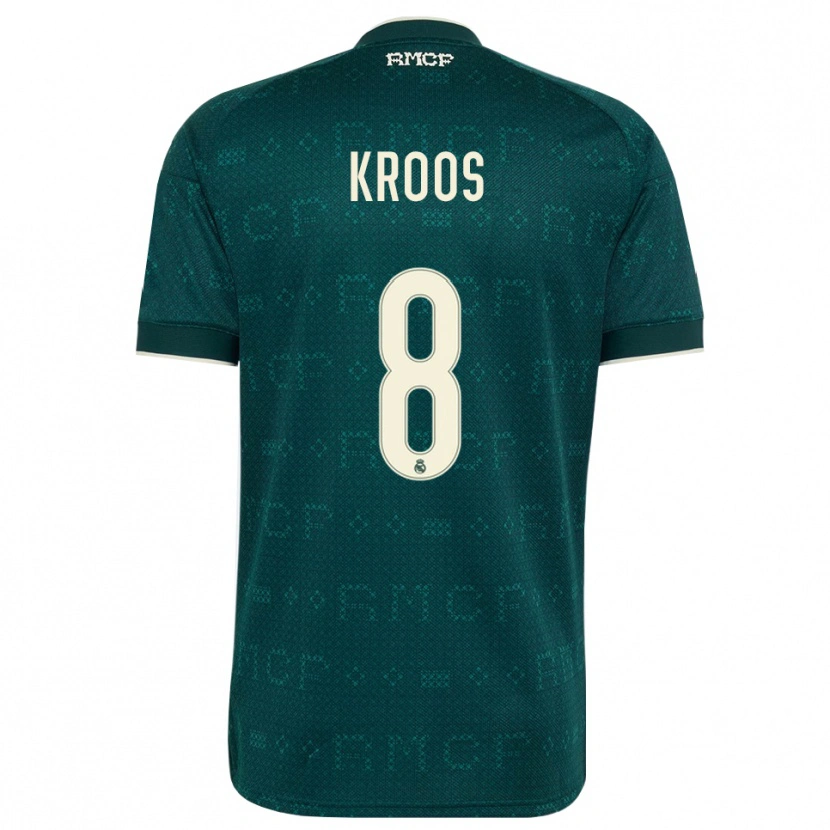Danxen Heren Toni Kroos #8 Donker Leigrijs Wit Uitshirt Uittenue 2026/27 T-Shirt