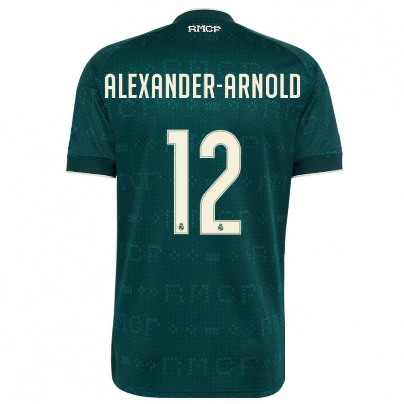 Danxen Heren Trent Alexander-Arnold #12 Donker Leigrijs Wit Uitshirt Uittenue 2026/27 T-Shirt