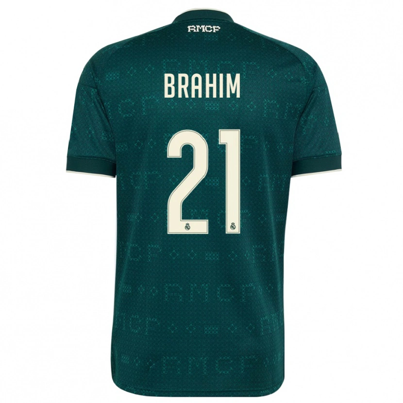 Danxen Heren Brahim Díaz #21 Donker Leigrijs Wit Uitshirt Uittenue 2026/27 T-Shirt
