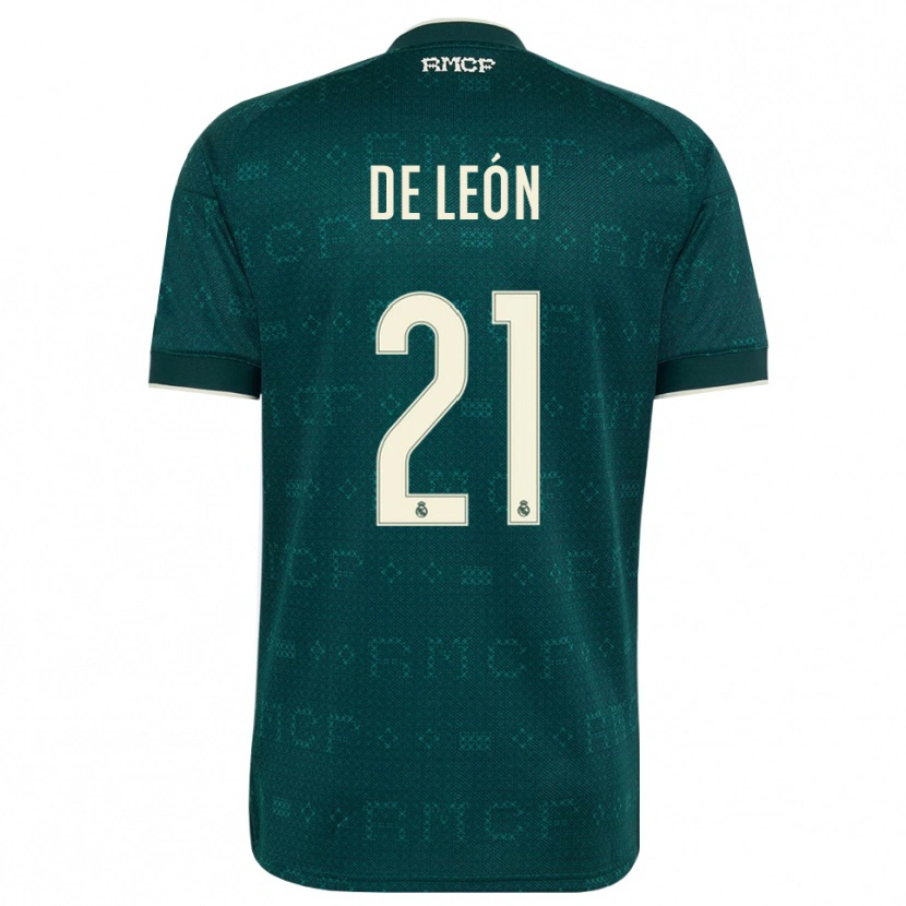 Danxen Heren Jeremy De León #21 Donker Leigrijs Wit Uitshirt Uittenue 2026/27 T-Shirt