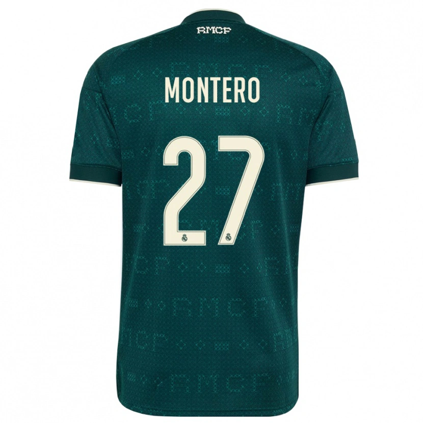 Danxen Heren Pablo Montero #27 Donker Leigrijs Wit Uitshirt Uittenue 2026/27 T-Shirt