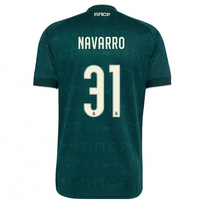 Danxen Heren Javi Navarro #31 Donker Leigrijs Wit Uitshirt Uittenue 2026/27 T-Shirt