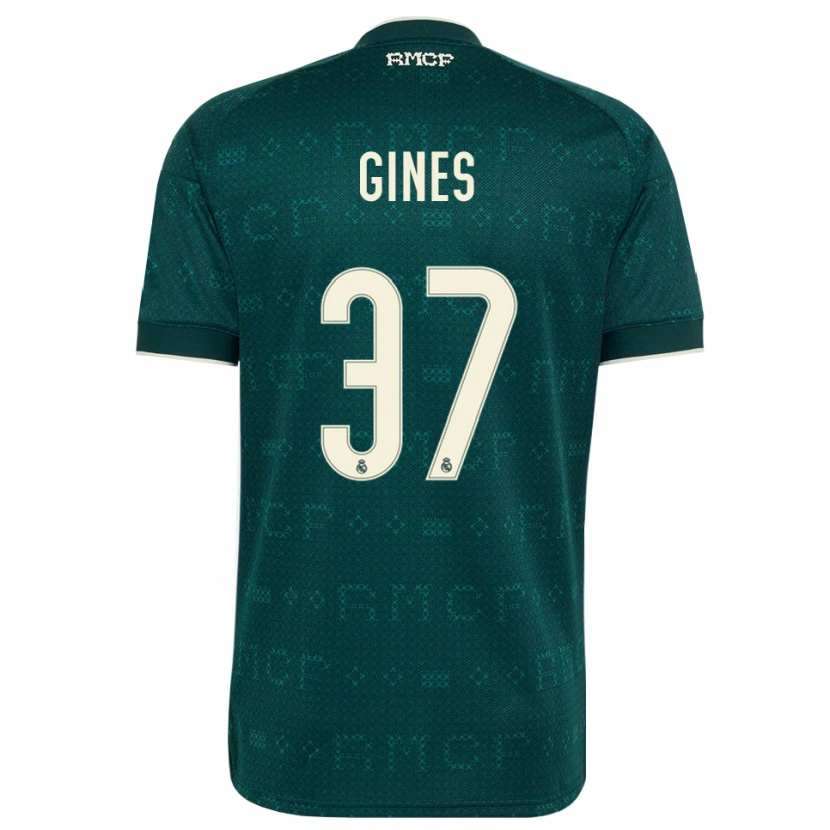 Danxen Heren Álvaro Ginés #37 Donker Leigrijs Wit Uitshirt Uittenue 2026/27 T-Shirt