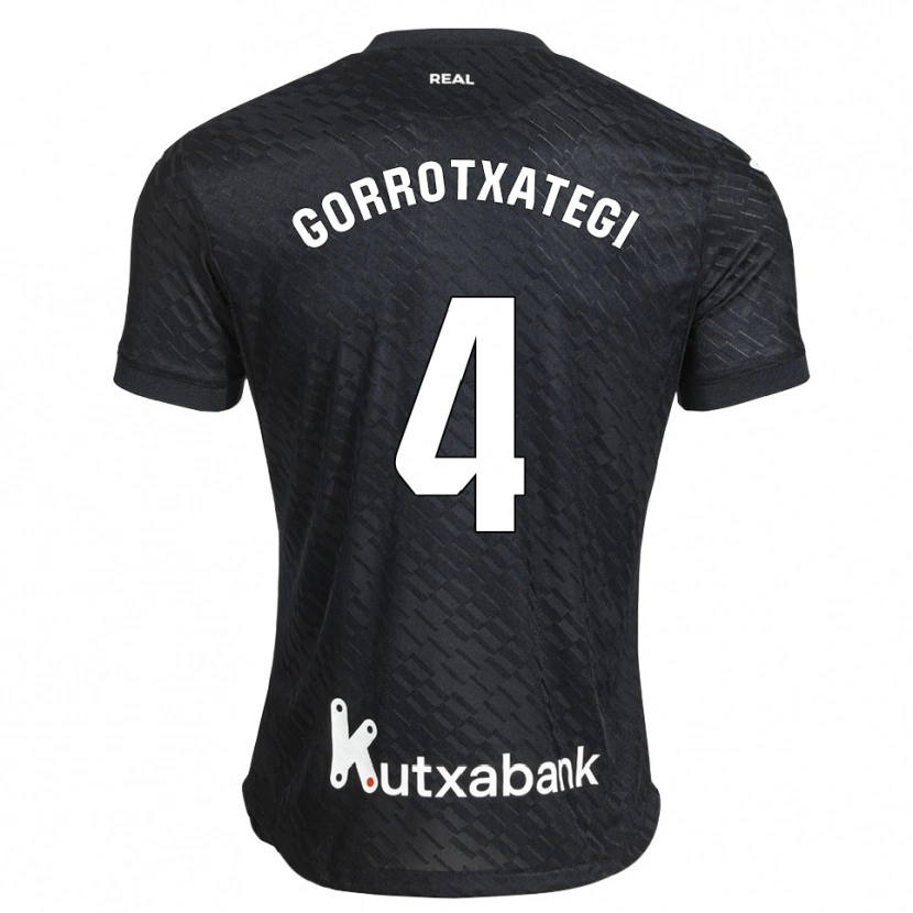 Danxen Heren Jon Gorrotxategi #4 Zwart Wit Uitshirt Uittenue 2026/27 T-Shirt