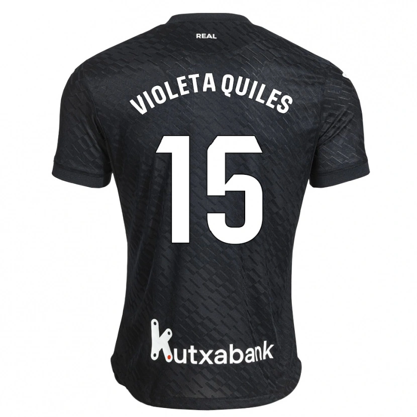 Danxen Heren Violeta Quiles #15 Zwart Wit Uitshirt Uittenue 2026/27 T-Shirt