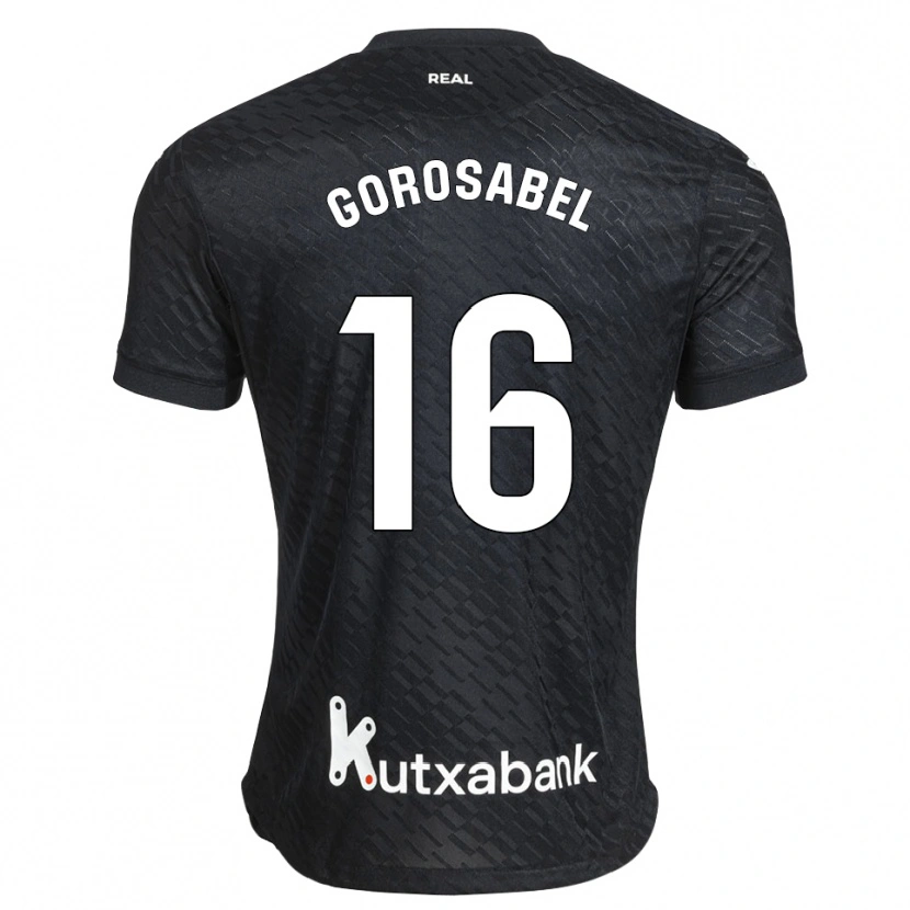 Danxen Heren Gorka Gorosabel #16 Zwart Wit Uitshirt Uittenue 2026/27 T-Shirt