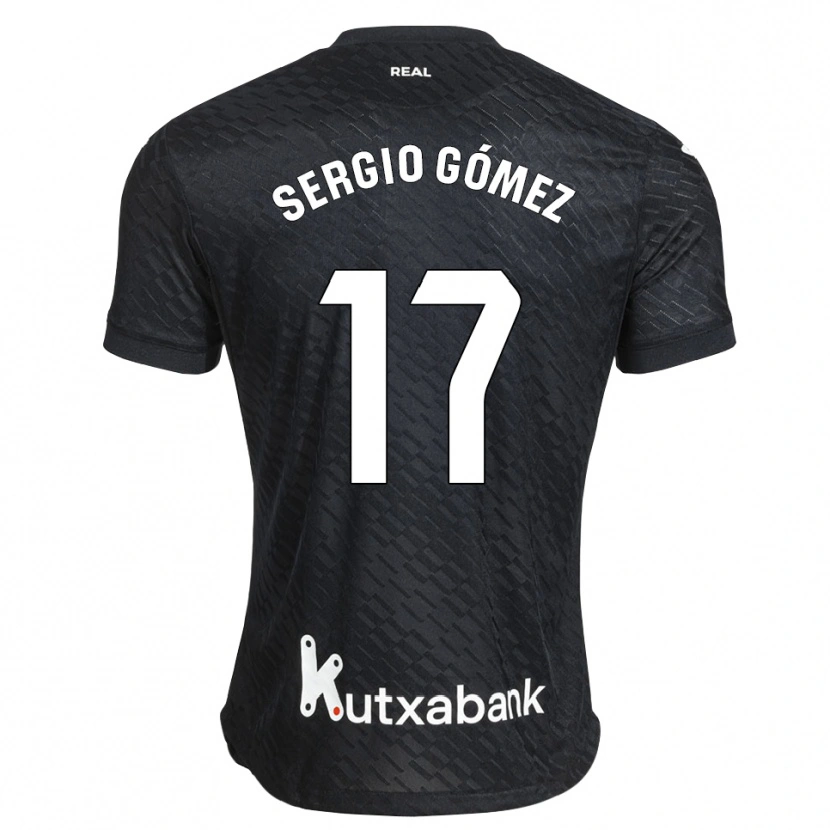 Danxen Heren Sergio Gómez #17 Zwart Wit Uitshirt Uittenue 2026/27 T-Shirt