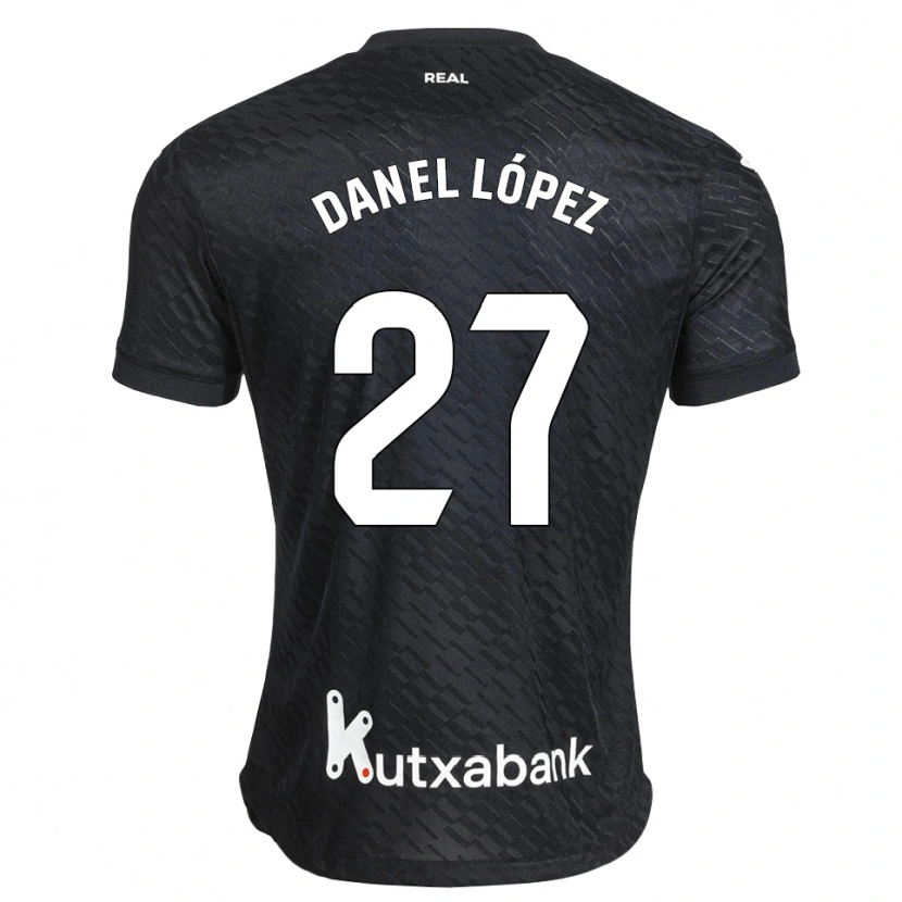 Danxen Heren Danel López #27 Zwart Wit Uitshirt Uittenue 2026/27 T-Shirt