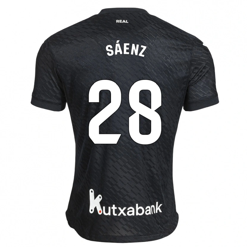 Danxen Heren Manuel Sáenz #28 Zwart Wit Uitshirt Uittenue 2026/27 T-Shirt