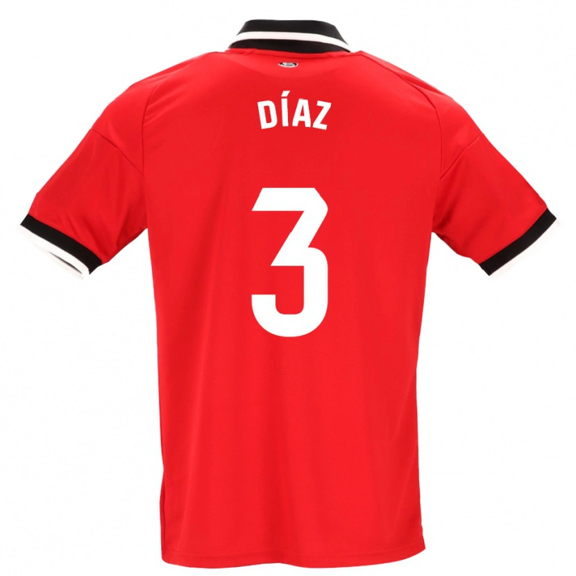 Danxen Heren Julio Díaz #3 Zwart Wit Rood Uitshirt Uittenue 2026/27 T-Shirt