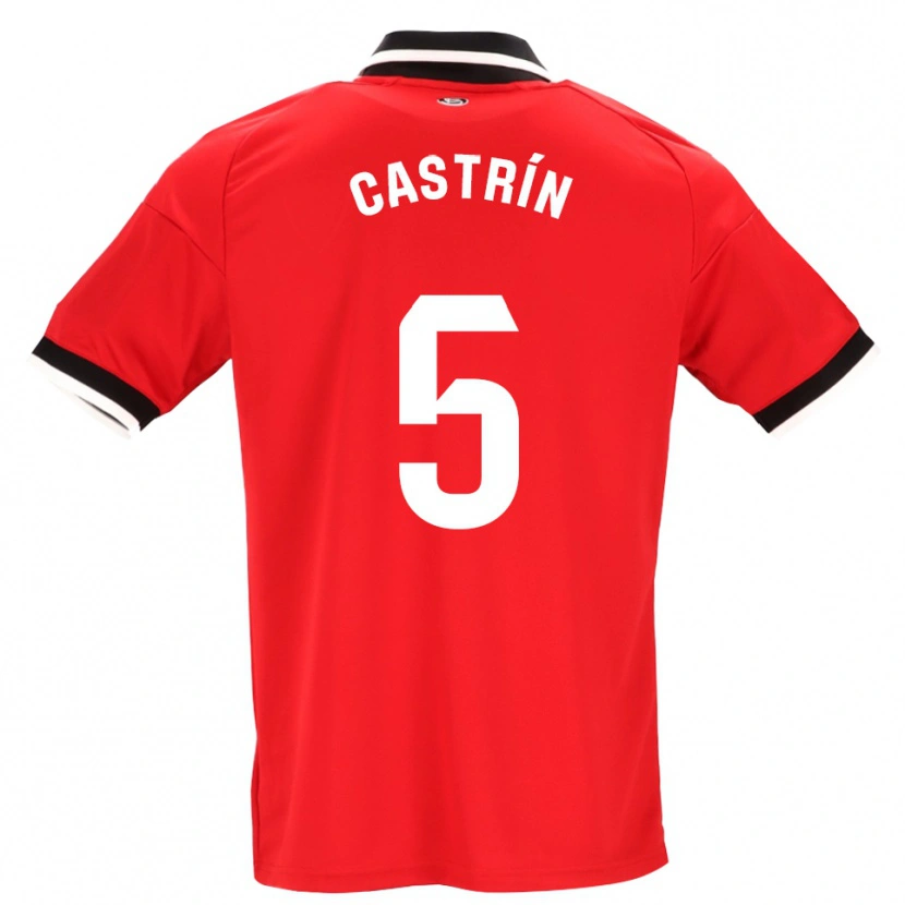 Danxen Heren Andrés Castrín #5 Zwart Wit Rood Uitshirt Uittenue 2026/27 T-Shirt