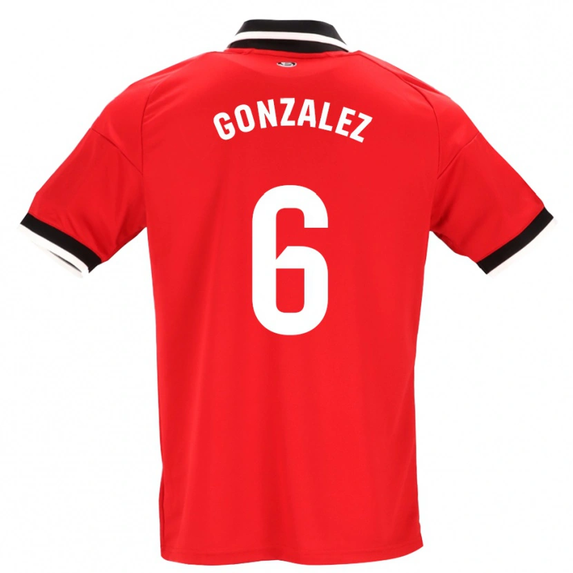 Danxen Heren Pamela González #6 Zwart Wit Rood Uitshirt Uittenue 2026/27 T-Shirt