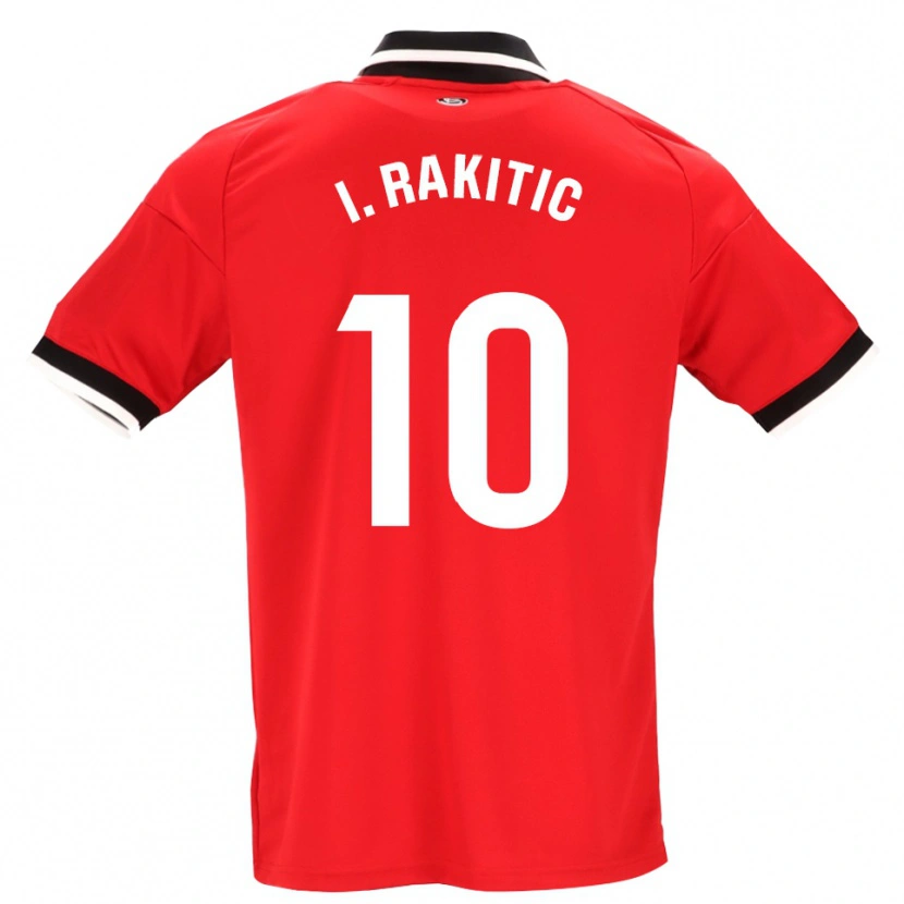 Danxen Heren Ivan Rakitic #10 Zwart Wit Rood Uitshirt Uittenue 2026/27 T-Shirt