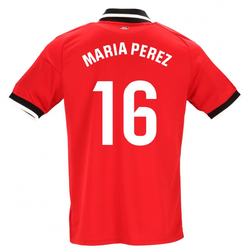 Danxen Heren María Pérez Rabaza #16 Zwart Wit Rood Uitshirt Uittenue 2026/27 T-Shirt