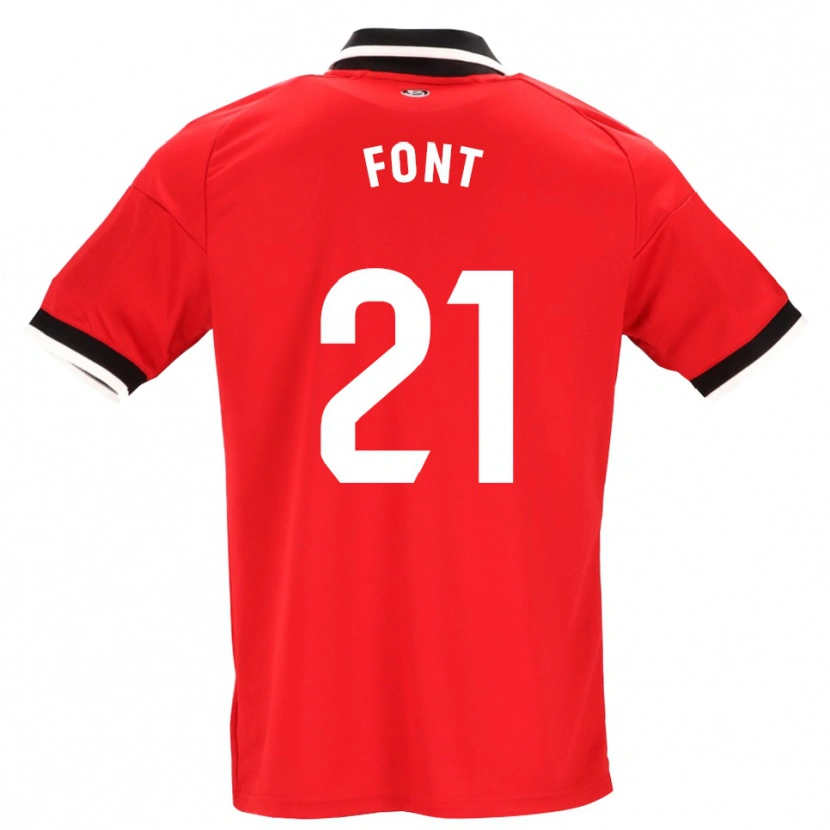Danxen Heren Jan Font #21 Zwart Wit Rood Uitshirt Uittenue 2026/27 T-Shirt