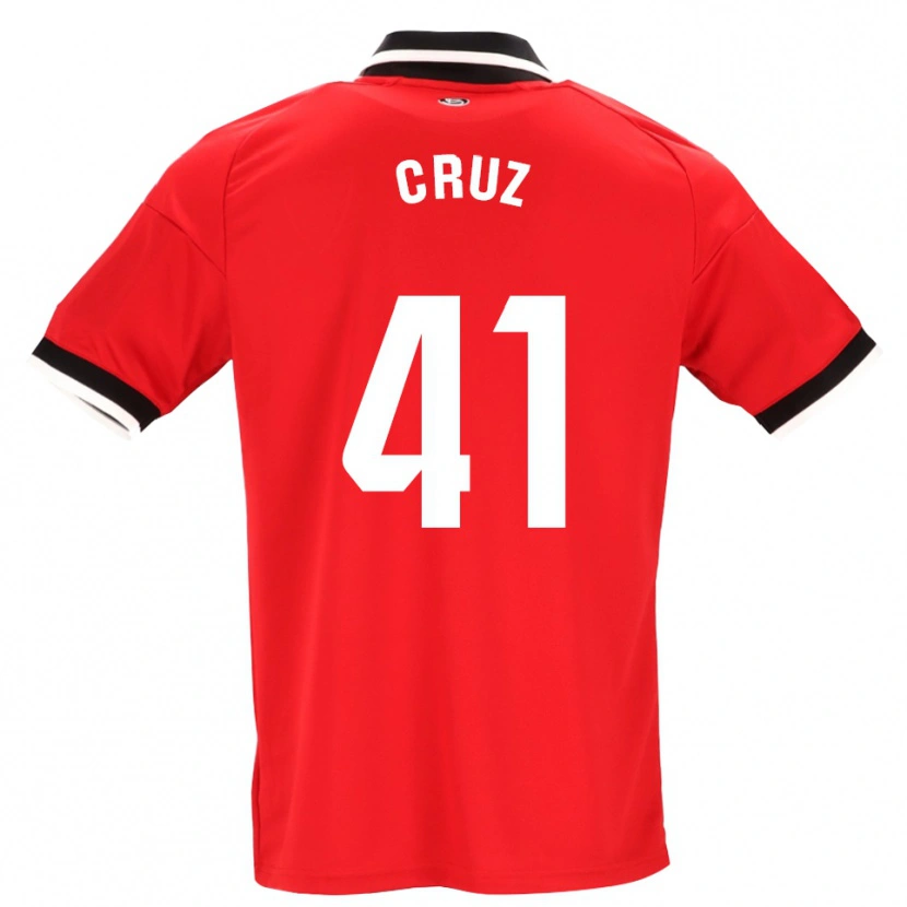 Danxen Heren Jesús Cruz #41 Zwart Wit Rood Uitshirt Uittenue 2026/27 T-Shirt