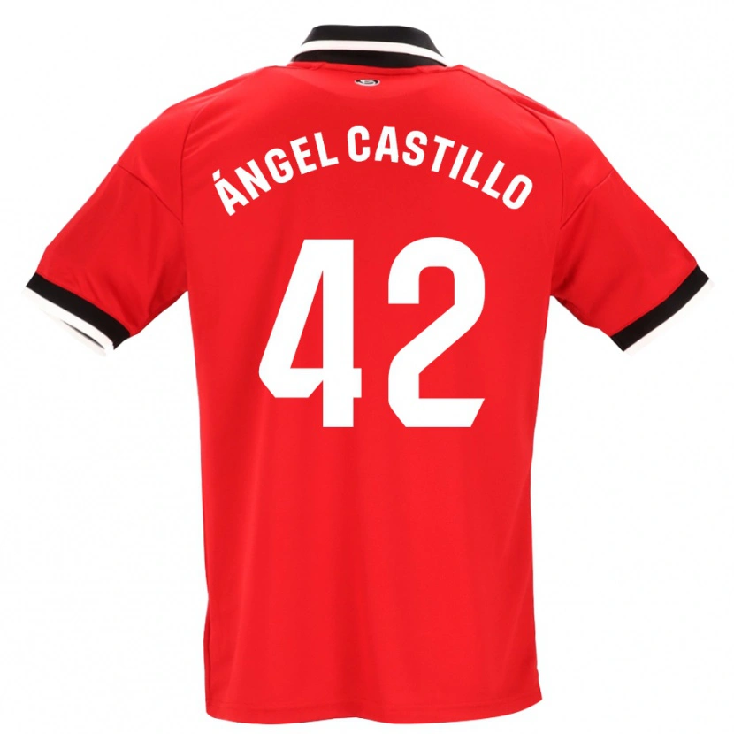 Danxen Heren Manuel Ángel Castillo #42 Zwart Wit Rood Uitshirt Uittenue 2026/27 T-Shirt