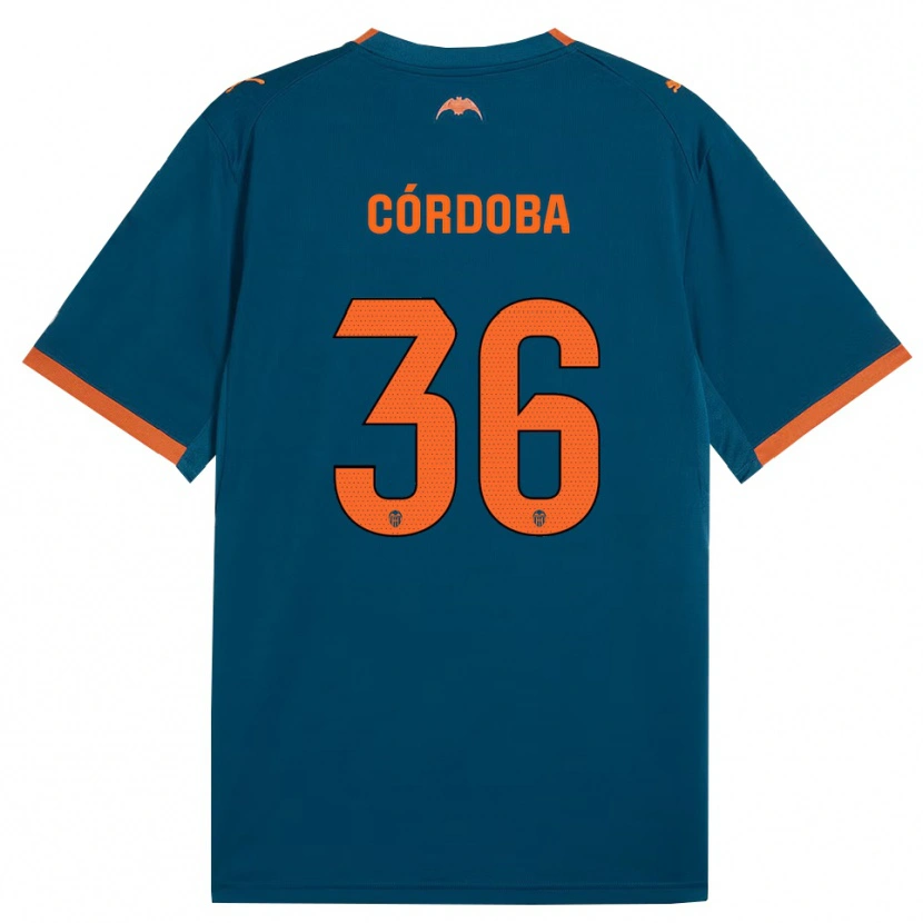 Danxen Heren Iker Córdoba #36 Staalblauw Oranje Uitshirt Uittenue 2026/27 T-Shirt