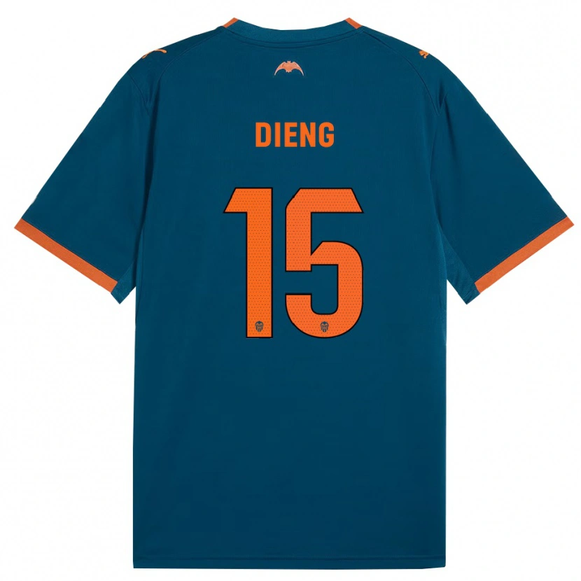 Danxen Heren Aliou Dieng #15 Staalblauw Oranje Uitshirt Uittenue 2026/27 T-Shirt