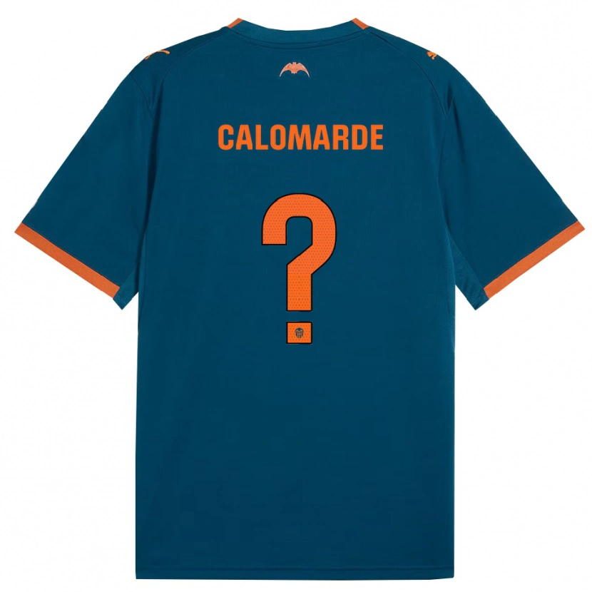 Danxen Heren Jorge Calomarde #0 Staalblauw Oranje Uitshirt Uittenue 2026/27 T-Shirt
