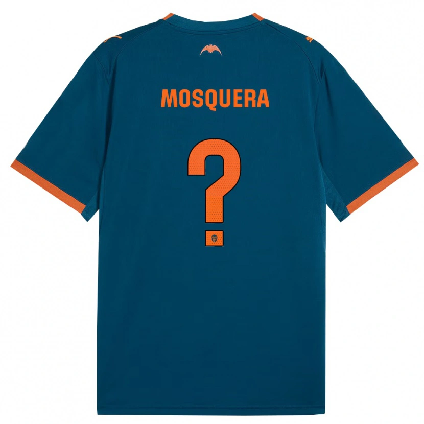 Danxen Heren Yulian Mosquera #0 Staalblauw Oranje Uitshirt Uittenue 2026/27 T-Shirt