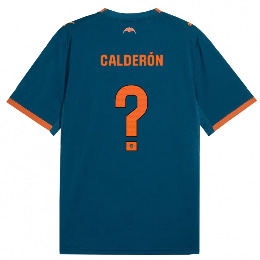 Danxen Heren Alfonso Calderón #0 Staalblauw Oranje Uitshirt Uittenue 2026/27 T-Shirt