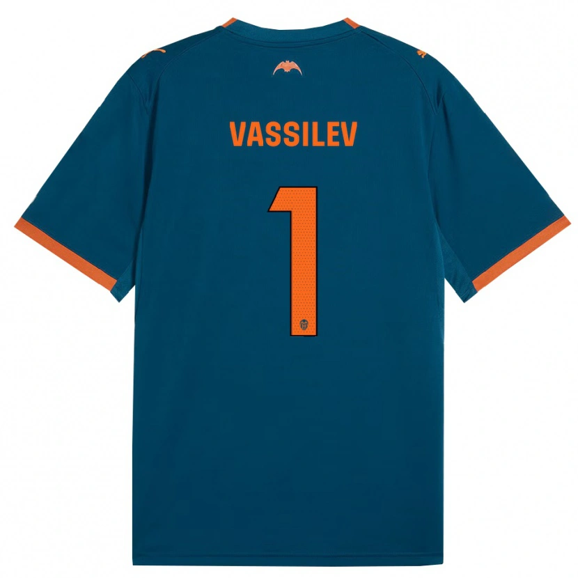 Danxen Heren David Vassilev #1 Staalblauw Oranje Uitshirt Uittenue 2026/27 T-Shirt