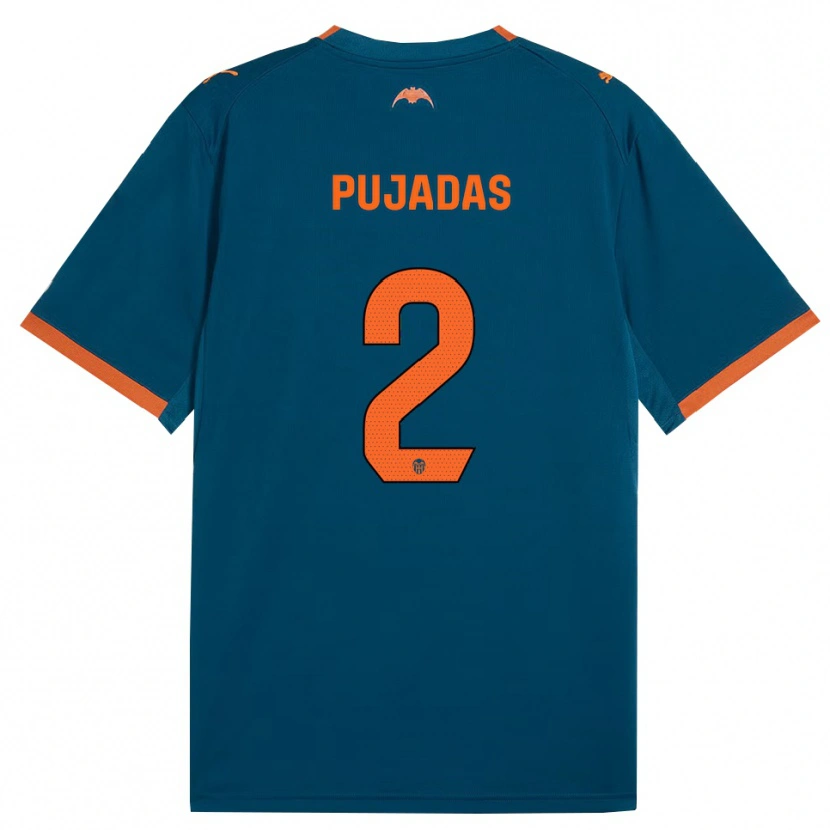 Danxen Heren Berta Pujadas #2 Staalblauw Oranje Uitshirt Uittenue 2026/27 T-Shirt