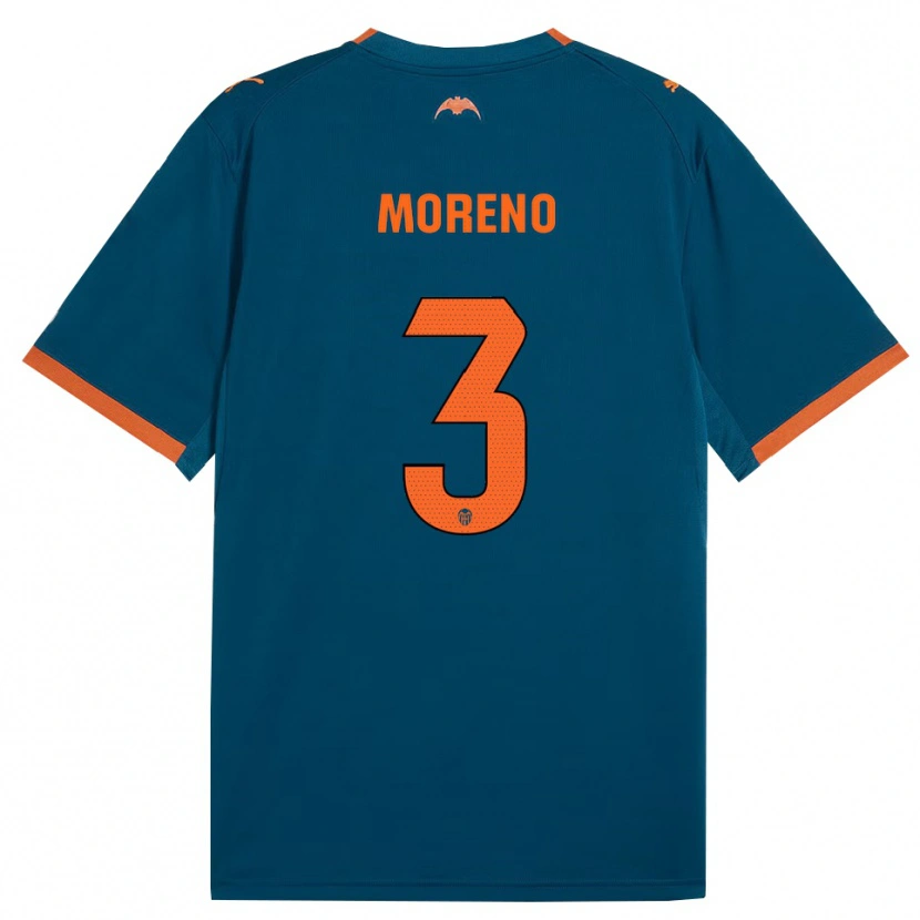 Danxen Heren Diego Moreno #3 Staalblauw Oranje Uitshirt Uittenue 2026/27 T-Shirt