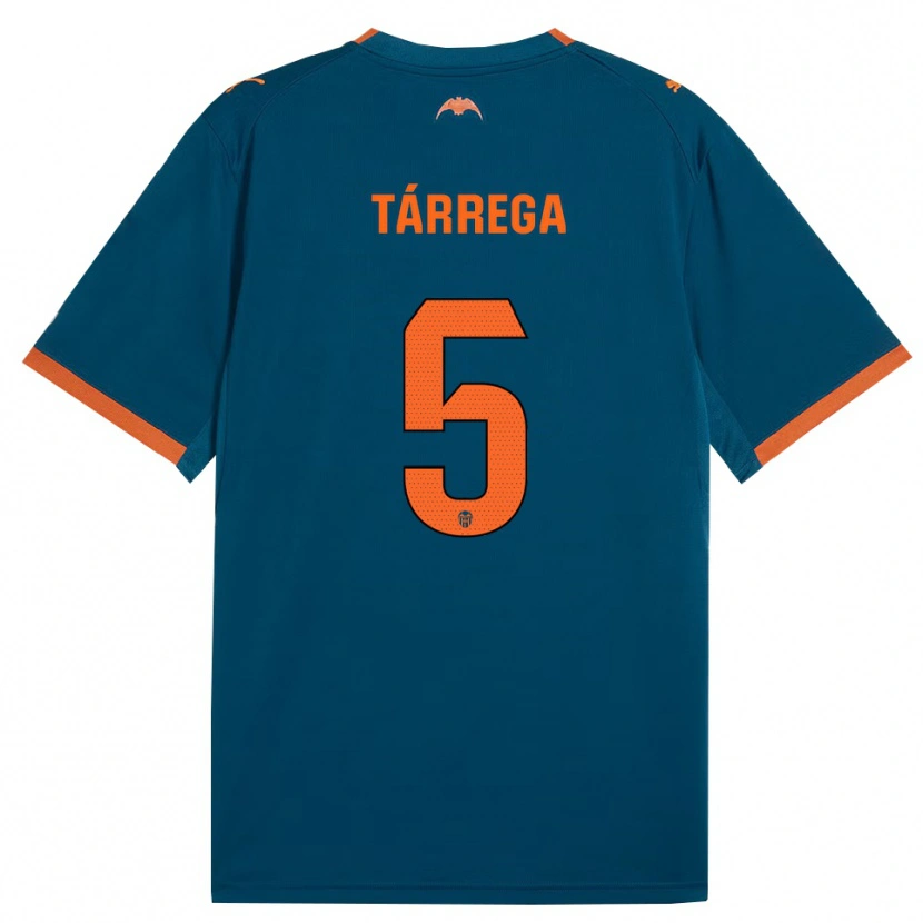 Danxen Heren César Tárrega #5 Staalblauw Oranje Uitshirt Uittenue 2026/27 T-Shirt