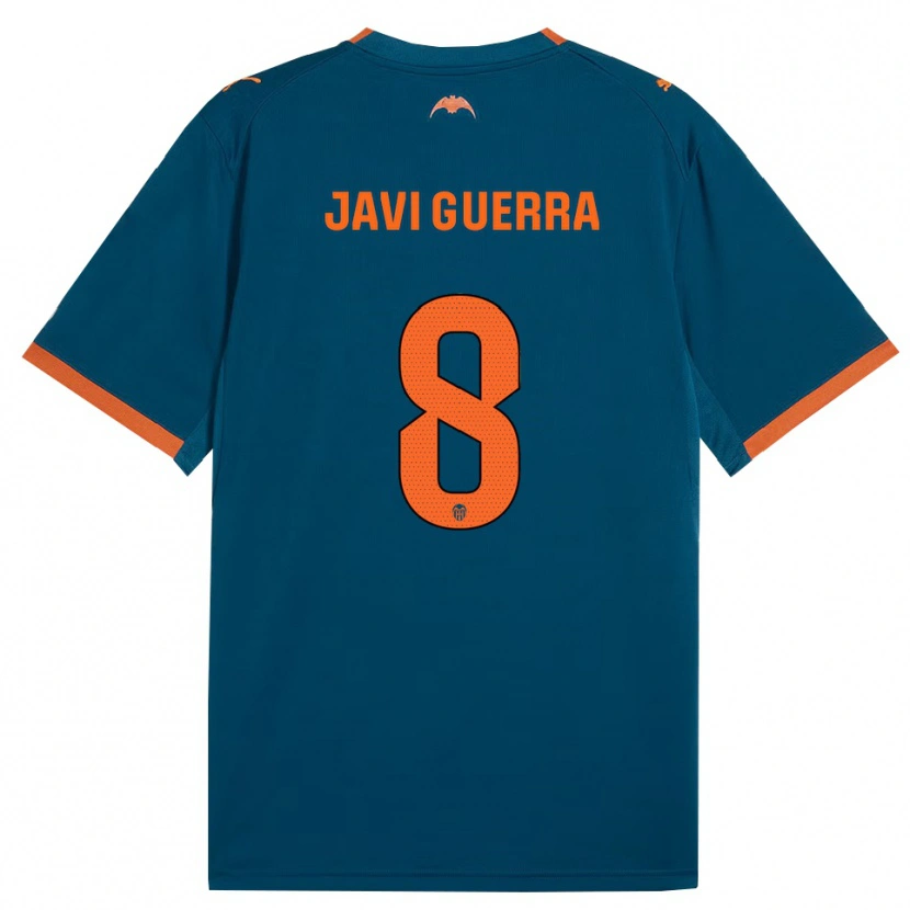 Danxen Heren Javi Guerra #8 Staalblauw Oranje Uitshirt Uittenue 2026/27 T-Shirt