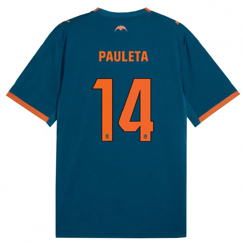 Danxen Heren Paula Sancho González #14 Staalblauw Oranje Uitshirt Uittenue 2026/27 T-Shirt
