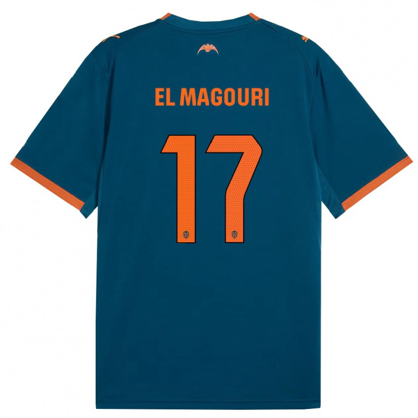 Danxen Heren Anas El Magouri #17 Staalblauw Oranje Uitshirt Uittenue 2026/27 T-Shirt