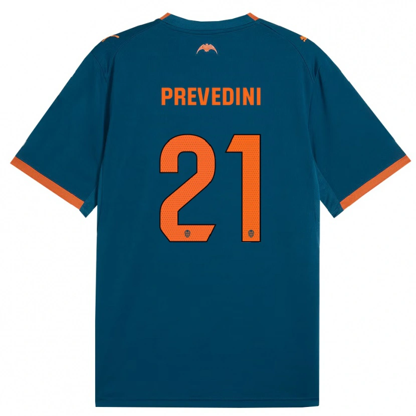 Danxen Heren Mateo Prevedini #21 Staalblauw Oranje Uitshirt Uittenue 2026/27 T-Shirt