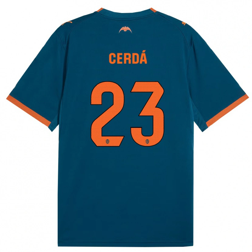 Danxen Heren Alex Cerdá #23 Staalblauw Oranje Uitshirt Uittenue 2026/27 T-Shirt