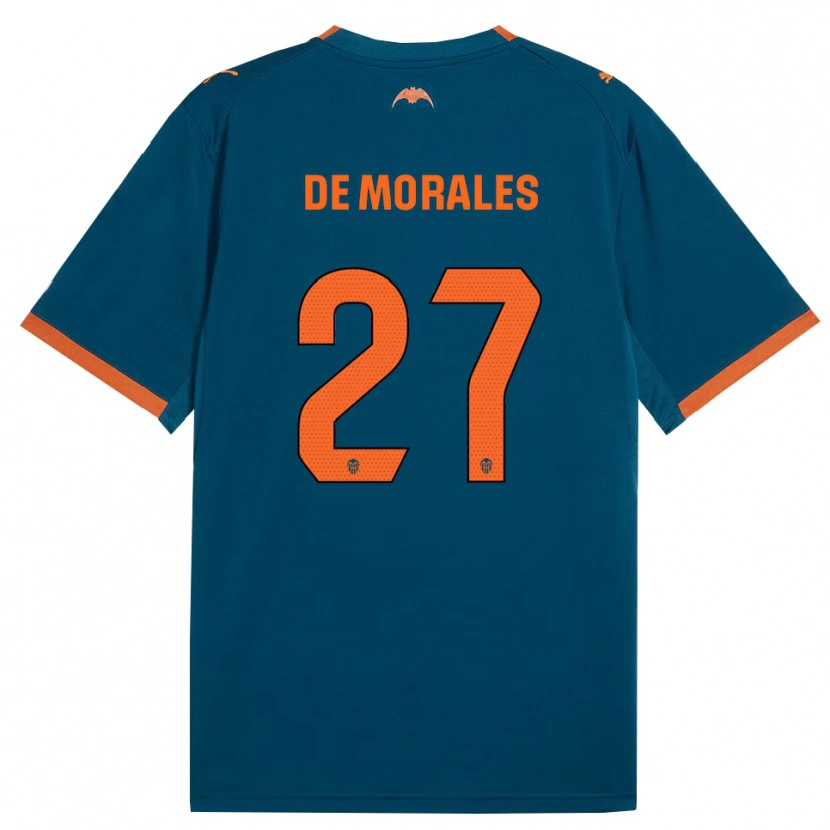 Danxen Heren Rubén Muñoz De Morales #27 Staalblauw Oranje Uitshirt Uittenue 2026/27 T-Shirt