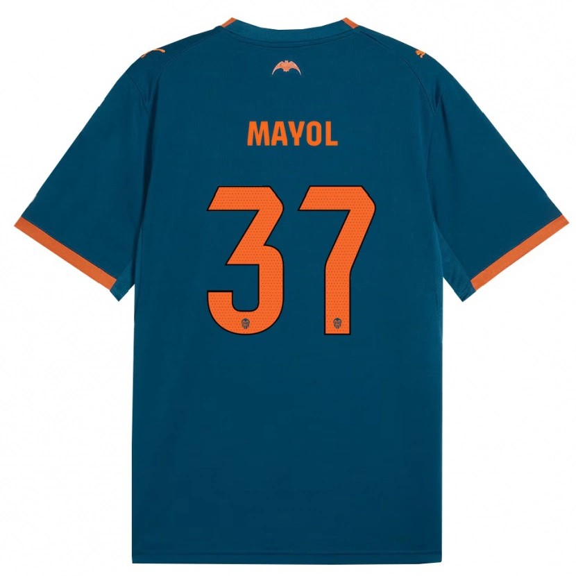 Danxen Heren Aaron Mayol #37 Staalblauw Oranje Uitshirt Uittenue 2026/27 T-Shirt