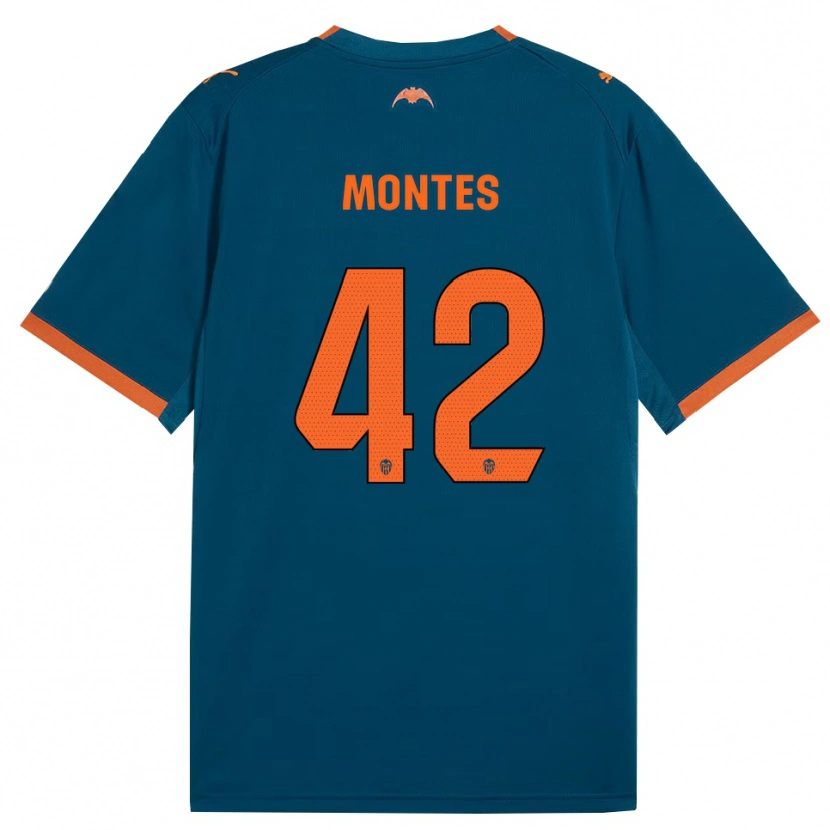 Danxen Heren Jan Montes #42 Staalblauw Oranje Uitshirt Uittenue 2026/27 T-Shirt