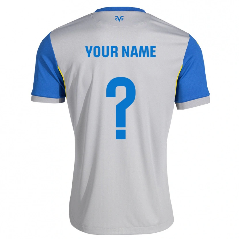Danxen Heren Uw Naam #0 Dodgerblauw Grijs Uitshirt Uittenue 2026/27 T-Shirt