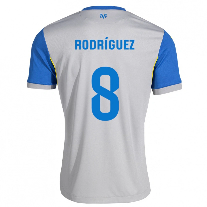 Danxen Heren Unai Rodríguez #8 Dodgerblauw Grijs Uitshirt Uittenue 2026/27 T-Shirt