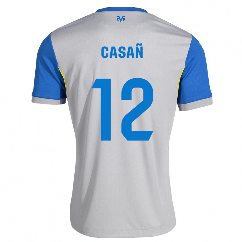 Danxen Heren Jorge Casañ #12 Dodgerblauw Grijs Uitshirt Uittenue 2026/27 T-Shirt