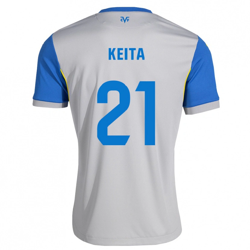 Danxen Heren Manfa Keita #21 Dodgerblauw Grijs Uitshirt Uittenue 2026/27 T-Shirt