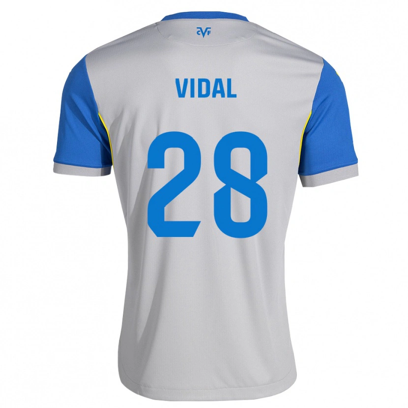 Danxen Heren Aran Vidal #28 Dodgerblauw Grijs Uitshirt Uittenue 2026/27 T-Shirt
