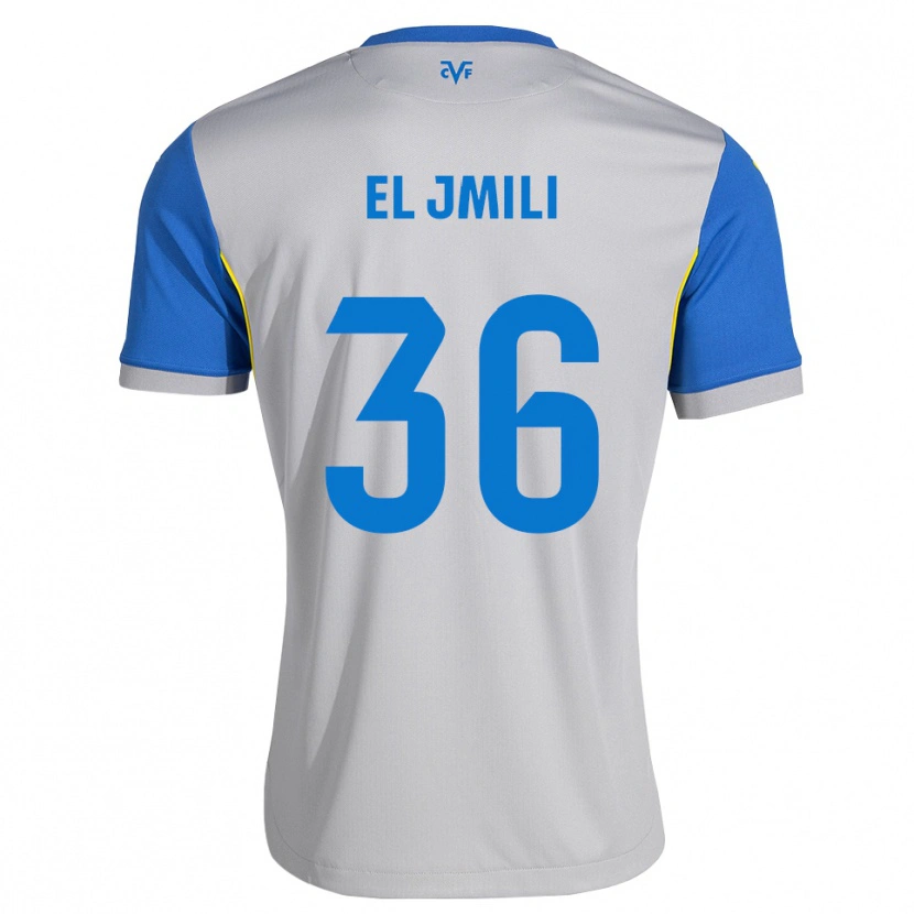 Danxen Heren Nizar El Jmili #36 Dodgerblauw Grijs Uitshirt Uittenue 2026/27 T-Shirt