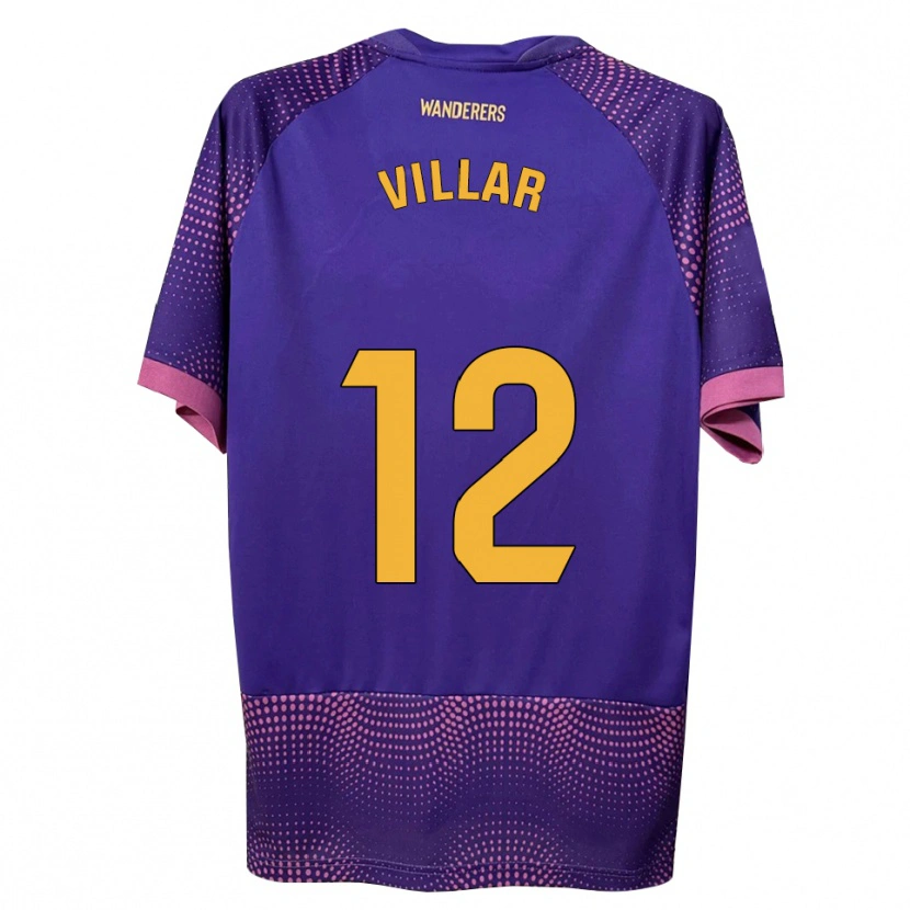 Danxen Heren Gonzalo Villar #12 Paars Wit Roze Uitshirt Uittenue 2026/27 T-Shirt