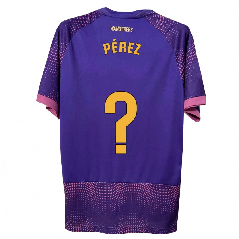 Danxen Heren Pablo Pérez #0 Paars Wit Roze Uitshirt Uittenue 2026/27 T-Shirt